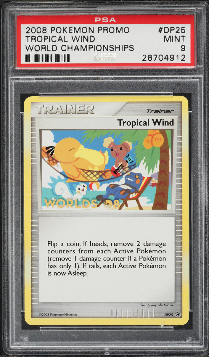 2008 Pokemon World Championships Promo Tropical Wind #DP25 PSA 9 MINT
