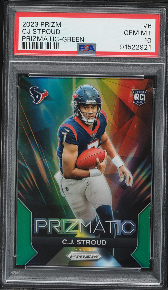 2023 Panini Prizm Prizmatic Green C.J. Stroud ROOKIE #6 PSA 10 GEM MINT