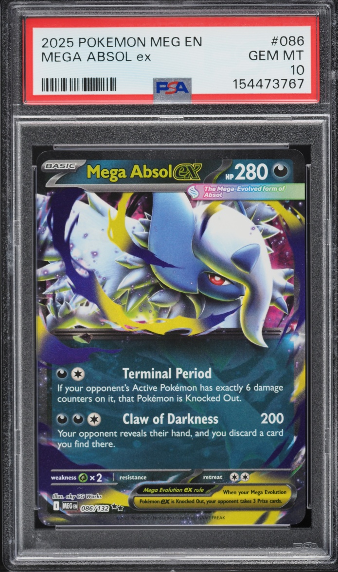 2025 Pokemon Mega Evolution Holo Mega Absol EX #86 PSA 10 GEM MINT