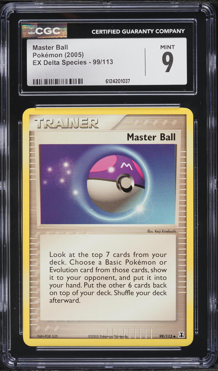 2005 Pokemon EX Delta Species Master Ball #99 CGC 9 MINT