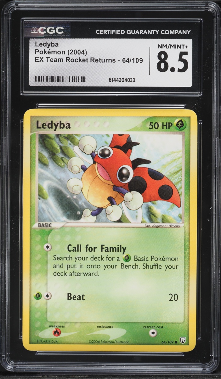 2004 Pokemon EX Team Rocket Returns Ledyba #64 CGC 8.5 NM-MT+