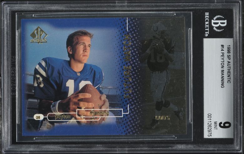 1998 Ultra Platinum Medallion Peyton Manning ROOKIE /66 #416P PSA