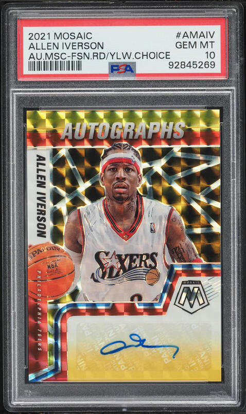 2008 Topps Chrome Refractor Allen Iverson #3 PSA 9 MINT on