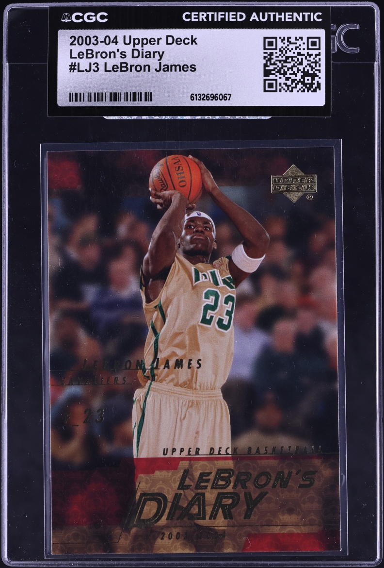 2003 Upper Deck LeBron's Diary LeBron James ROOKIE #LJ3 CGC AUTH