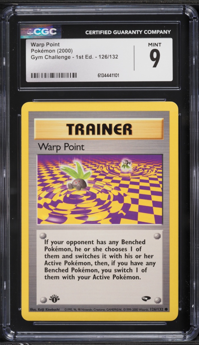 2000 Pokemon Gym Challenge 1st Edition Warp Point #126 CGC 9 MINT