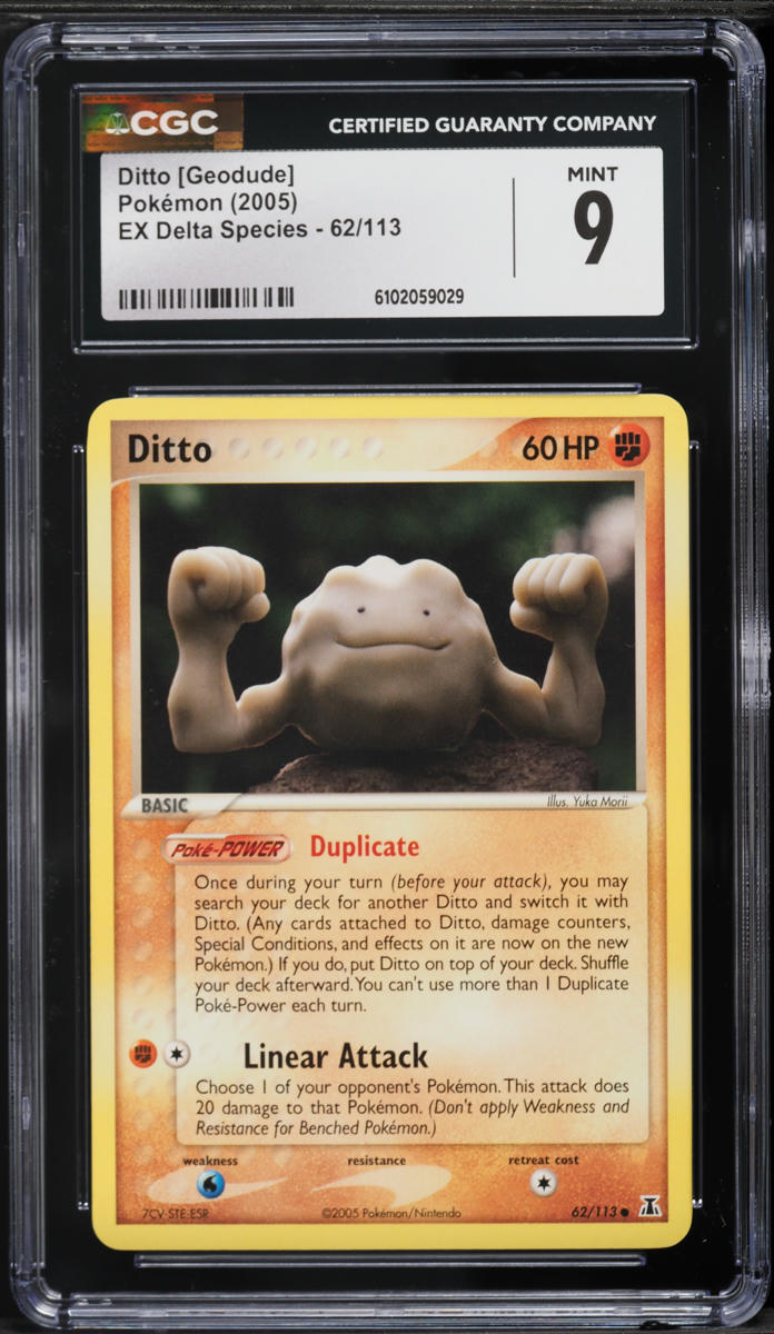 2005 Pokemon EX Delta Species Ditto Geodude #62 CGC 9 MINT