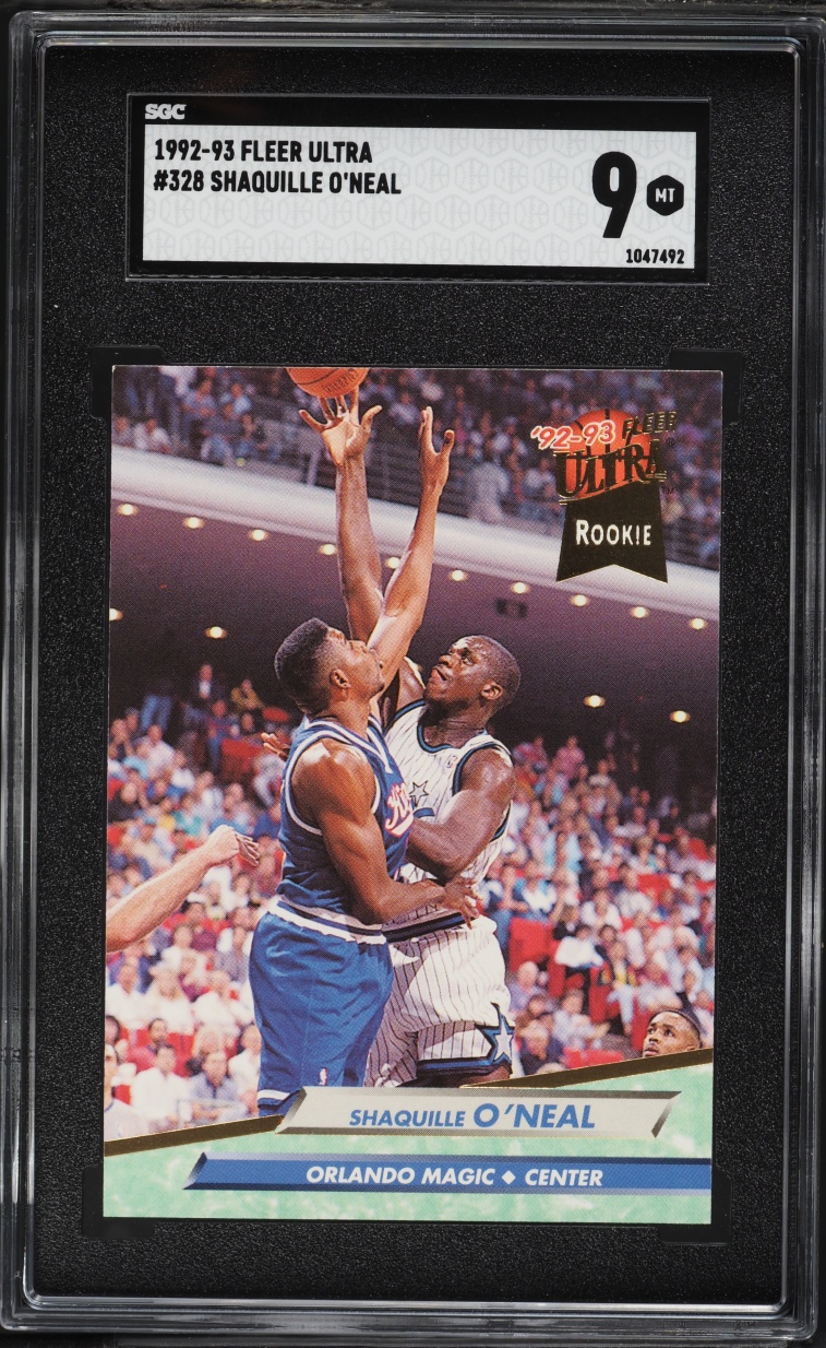 1992 Ultra Basketball Shaquille O'Neal ROOKIE #328 SGC 9 MINT