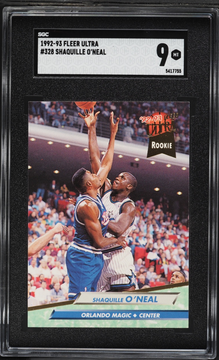 1992 Ultra Basketball Shaquille O'Neal ROOKIE #328 SGC 9 MINT