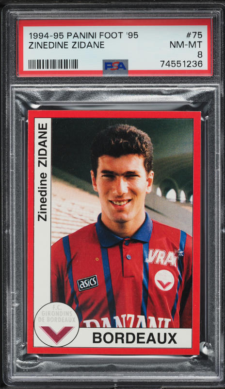 1995 Panini Foot Zinedine Zidane #62 SGC 7.5 NRMT+ on Fanatics Collect