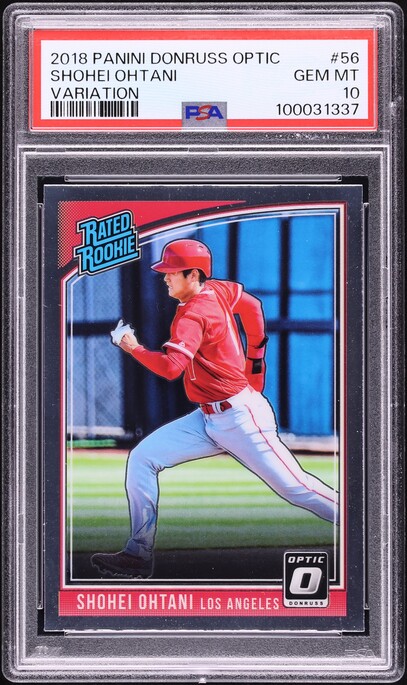 2018 Donruss Optic Variation Shohei Ohtani ROOKIE #56 PSA 10 GEM