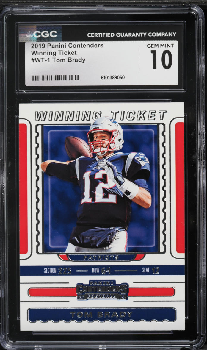 2019 Panini Contenders Winning Ticket Tom Brady #WT-1 CGC 10 GEM MINT