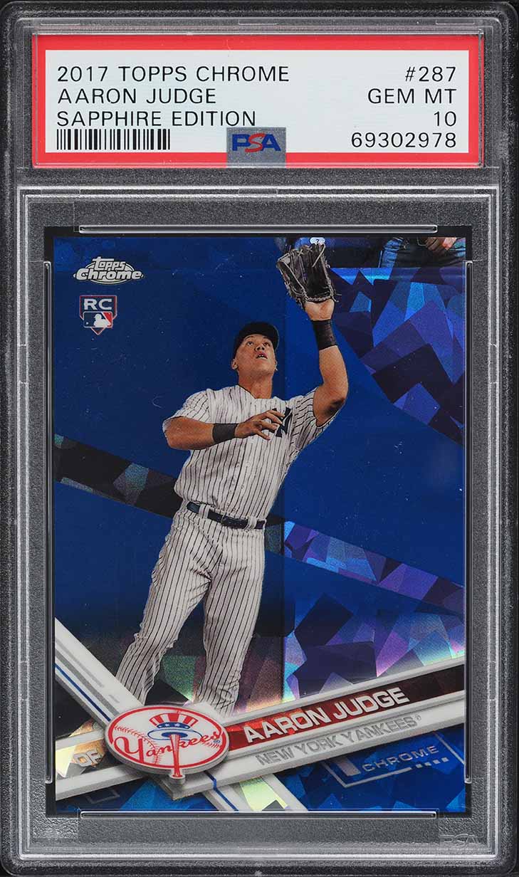 2017 Topps Chrome Sapphire Edition Aaron Judge ROOKIE #287 PSA 10