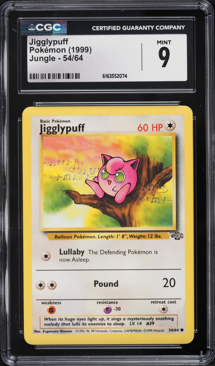 1999 Pokemon Jungle Jigglypuff #54 CGC 9 MINT
