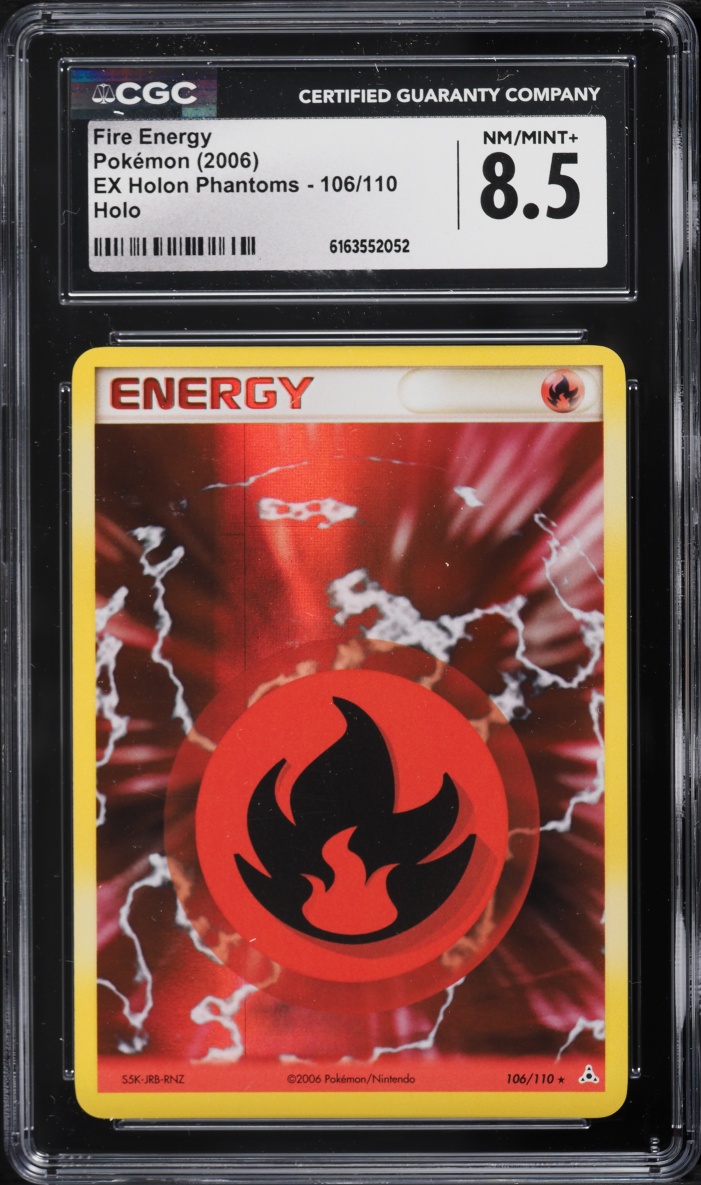 2006 Pokemon EX Holon Phantoms Holo Fire Energy #106 CGC 8.5 NM-MT+