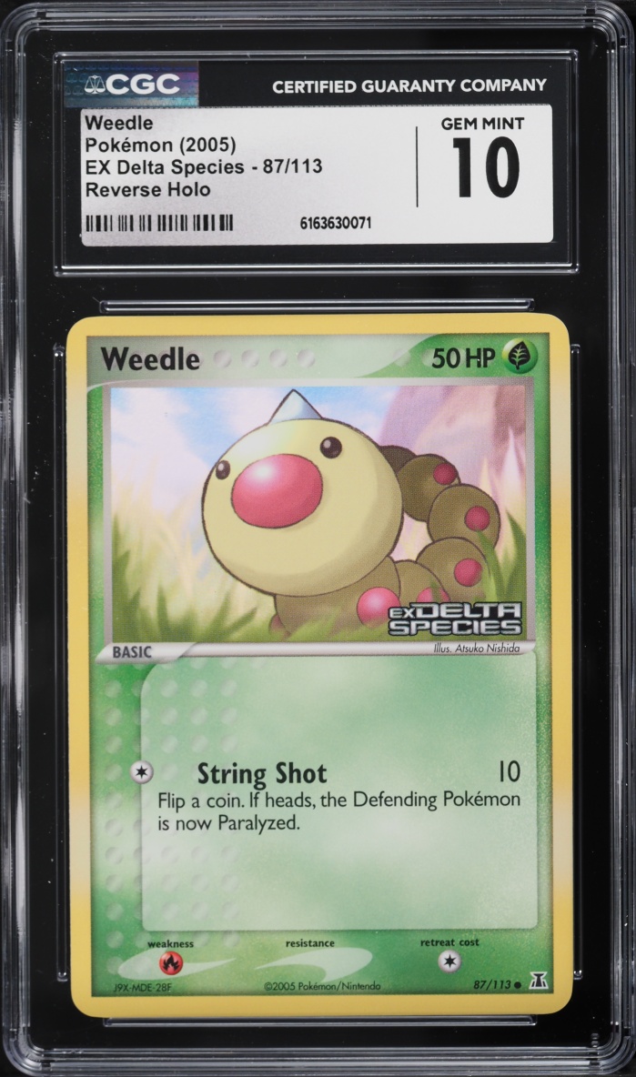 2005 Pokemon EX Delta Species Reverse Holo Weedle #87 CGC 10 GEM MINT