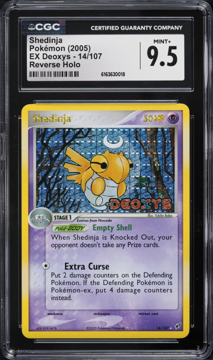 2005 Pokemon EX Deoxys Reverse Holo Shedinja #14 CGC 9.5 MINT+
