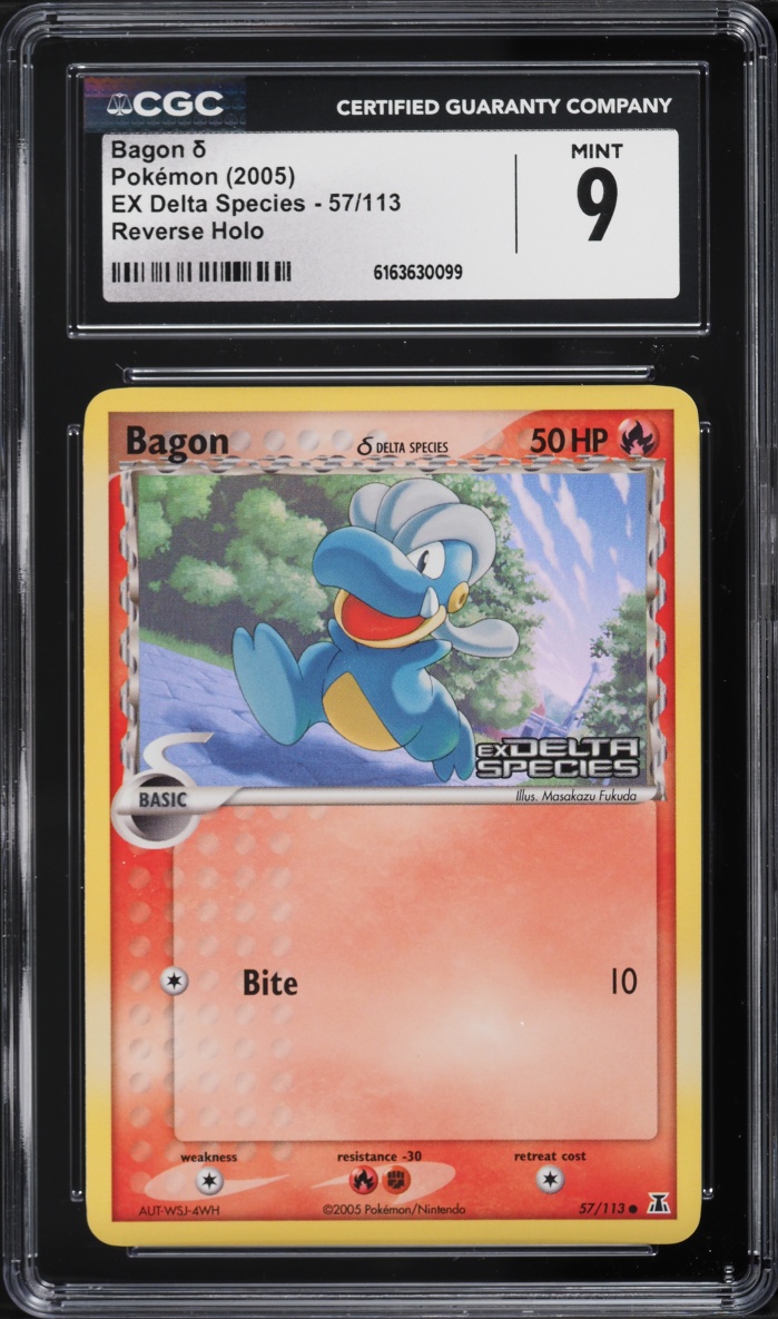 2005 Pokemon EX Delta Species Reverse Holo Bagon #57 CGC 9 MINT