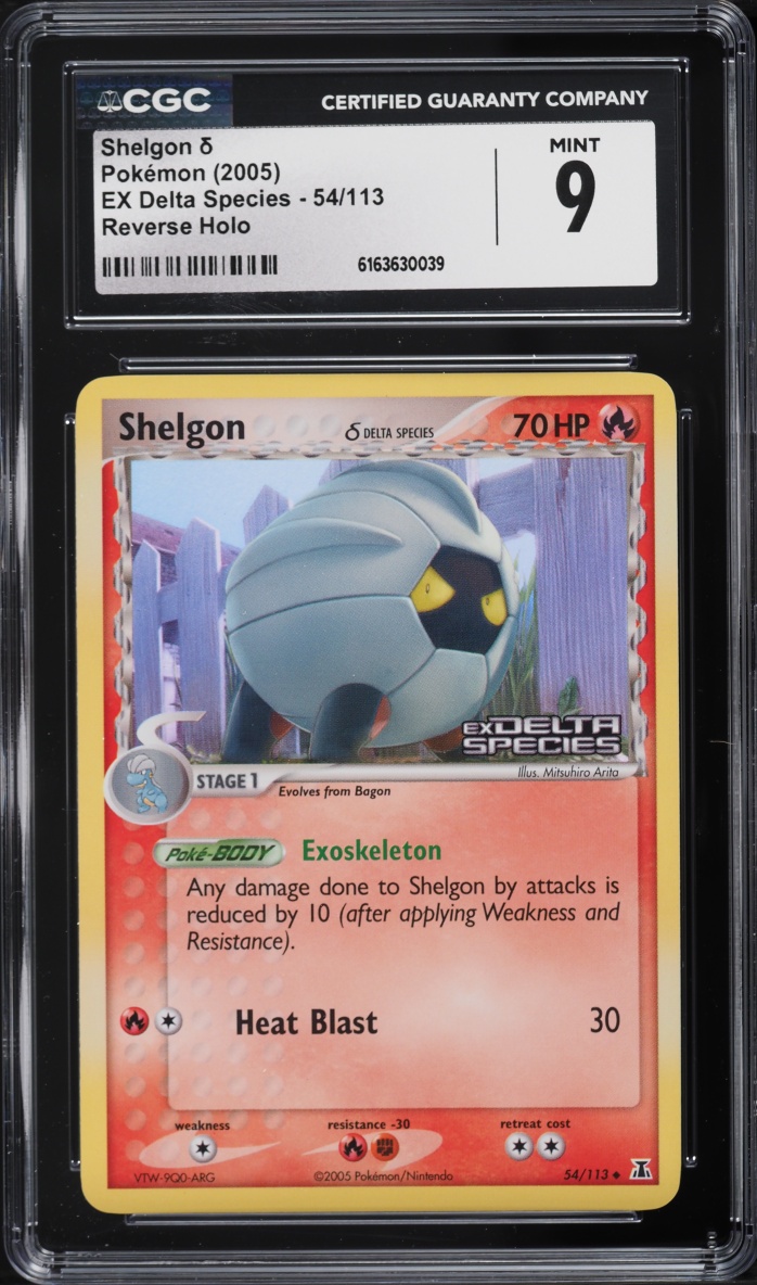 2005 Pokemon EX Delta Species Reverse Holo Shelgon #54 CGC 9 MINT