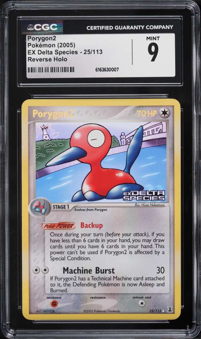 2005 Pokemon EX Delta Species Reverse Holo Porygon2 #25 CGC 9 MINT