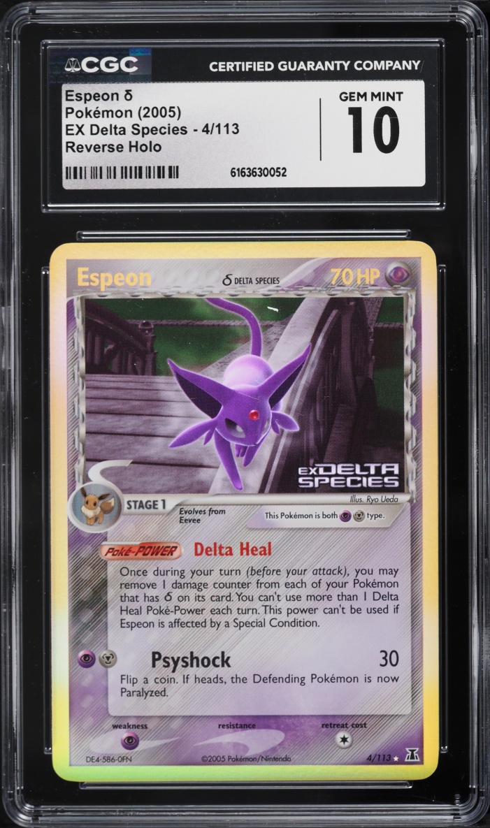 2005 Pokemon EX Delta Species Reverse Holo Espeon #4 CGC 10 GEM MINT