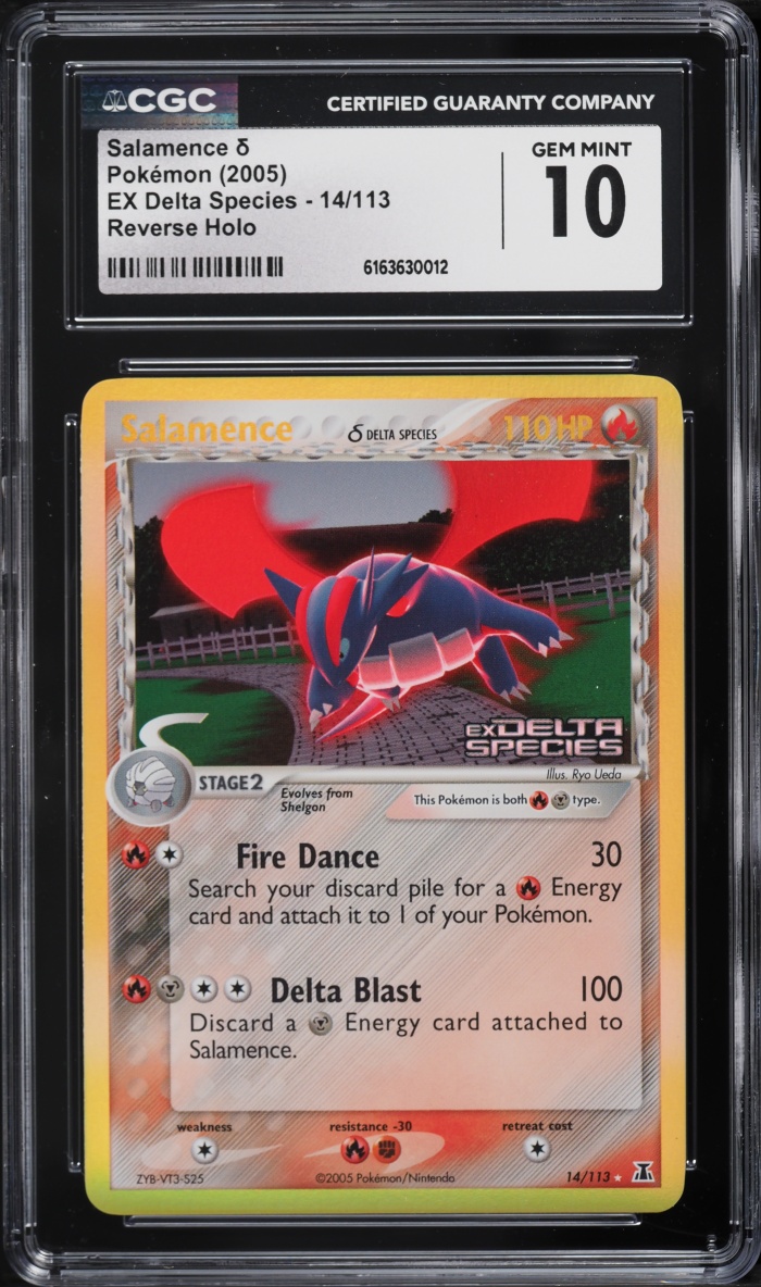 2005 Pokemon EX Delta Species Reverse Holo Salamence #14 CGC 10 GEM MINT