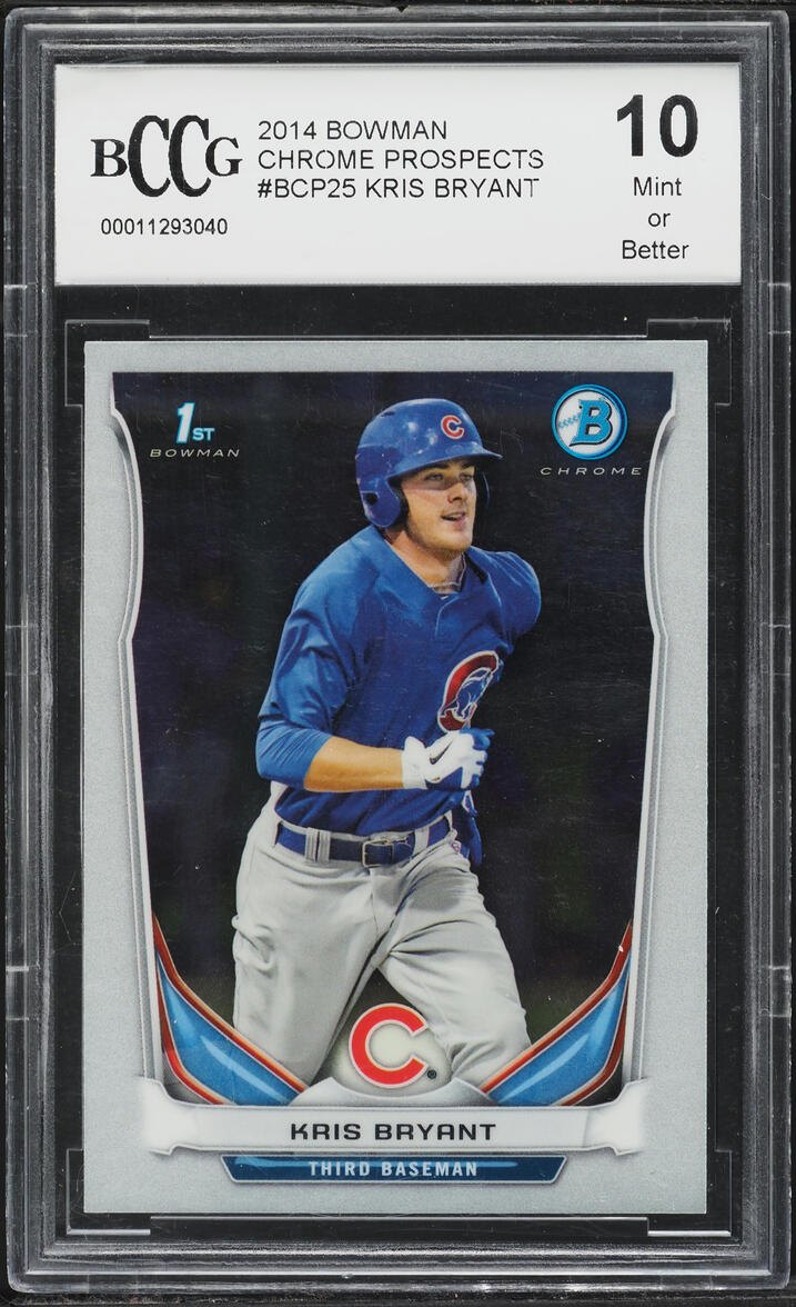 2014 Bowman Chrome Kris Bryant PROSPECT #BCP25 BCCG 10 GEM MINT