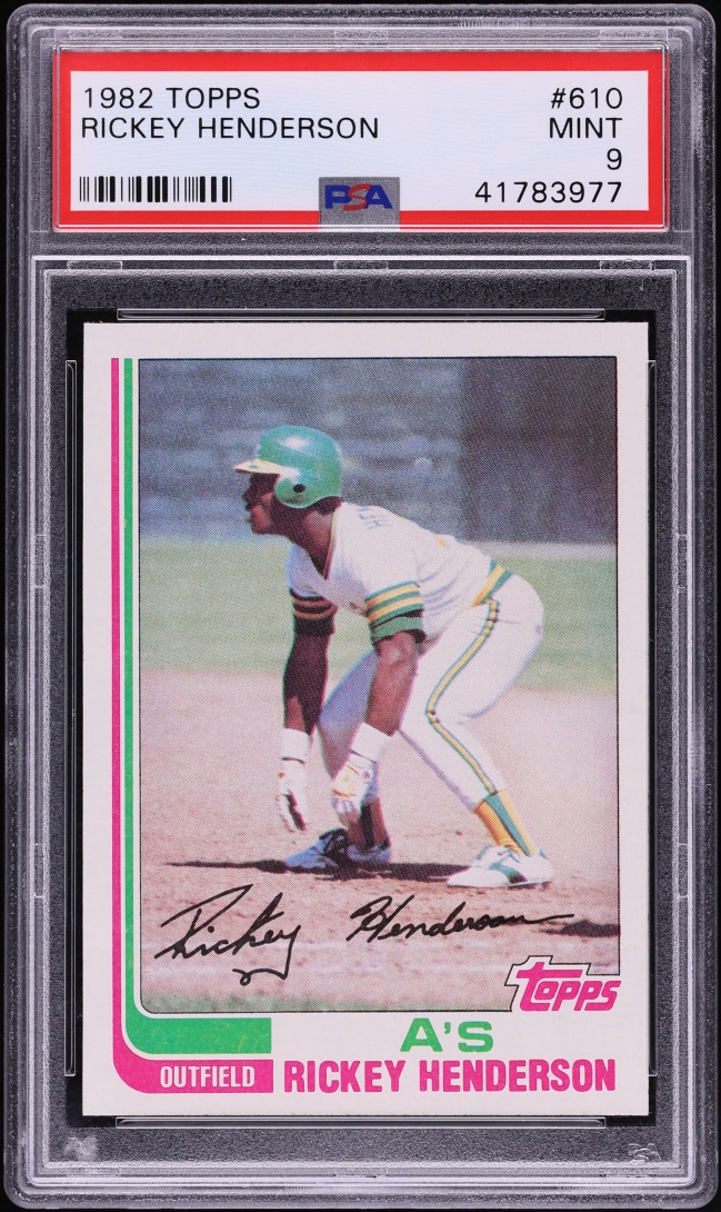 1982 Topps Rickey Henderson #610 PSA 9 MINT