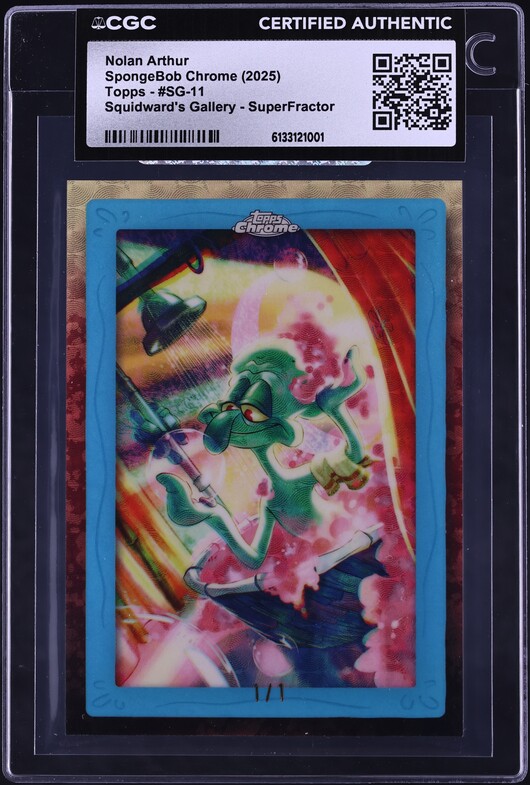 【SSP】Squidward’s Gallery SG-11 SpongeBob 2025 Topps Chrome SpongeBob Squidward's Gallery Superfractor Nolan