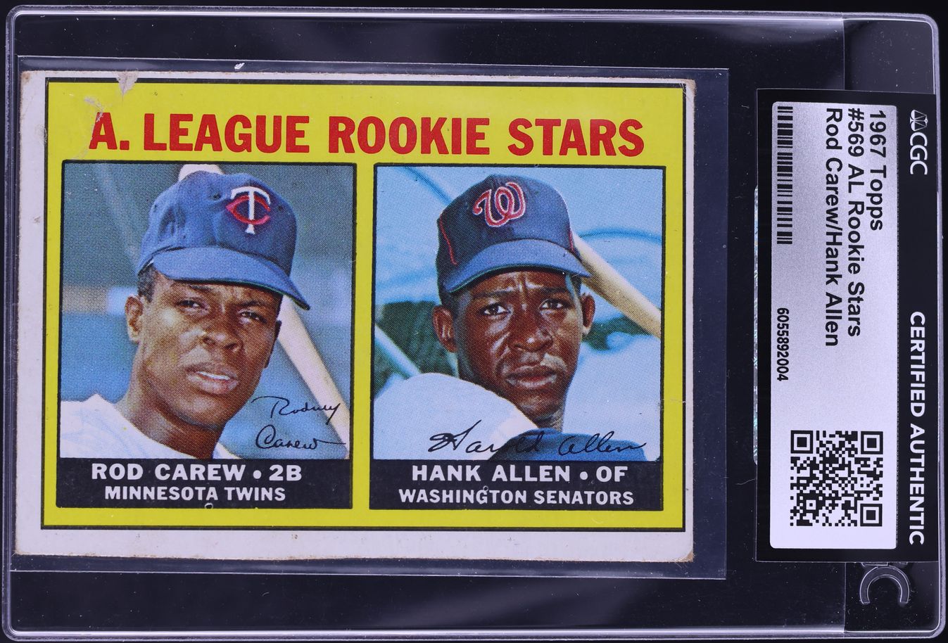 1967 Topps Rod Carew ROOKIE #569 CGC AUTH