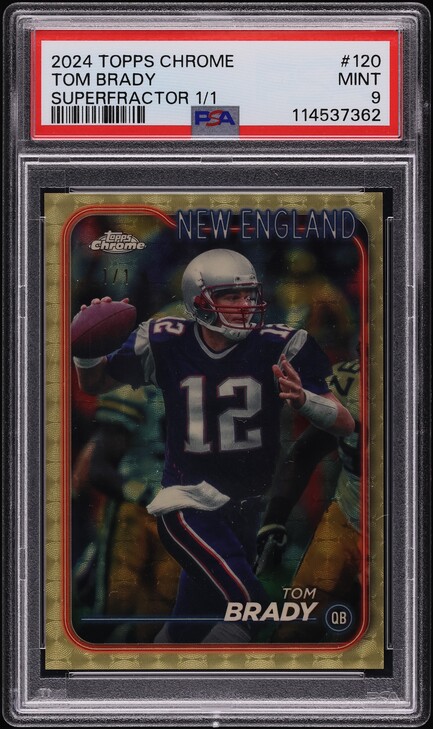 2014 Topps Chrome Superfractor Tom Brady 1/1 #62 BGS 9.5 GEM MINT