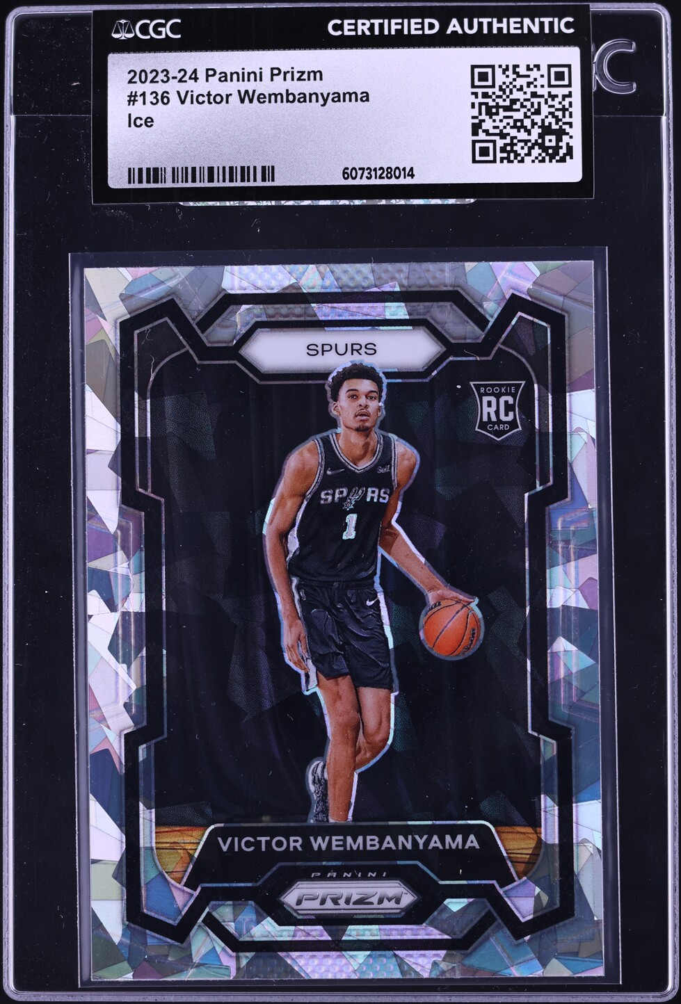 2023 Panini Prizm Ice Victor Wembanyama ROOKIE #136 CGC AUTH
