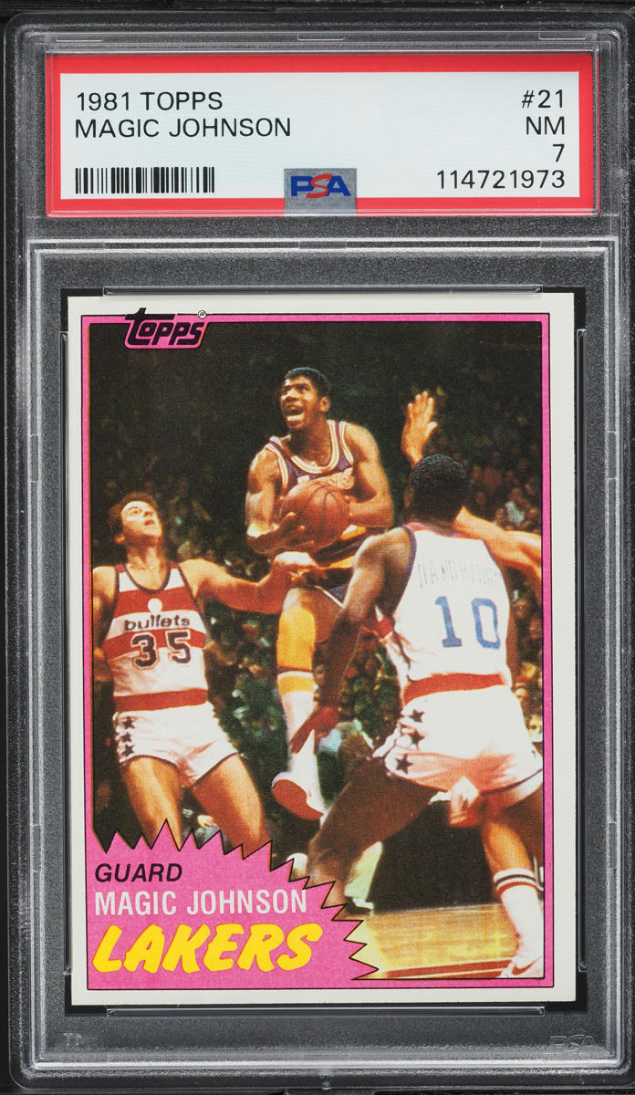 1981 Topps Basketball Magic Johnson #21 PSA 7 NRMT