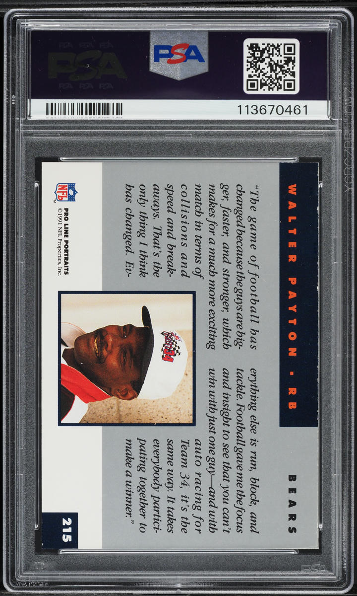 1991 Proline Portraits Walter Payton #215 PSA 6 EXMT