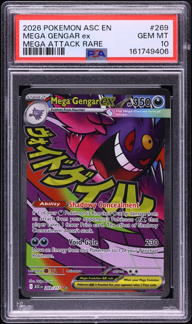 2026 Pokemon Mega Evolution Ascended Heroes MA Mega Gengar Ex #269 PSA 10 GEM MINT