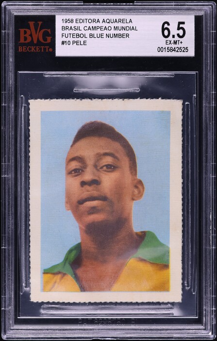 1958 Editora Aquarela Black Number Pele ROOKIE AUTO DNA 9 #10 PSA