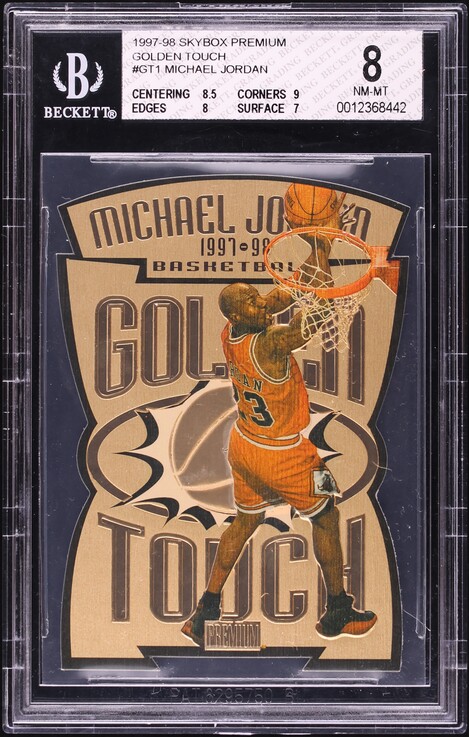 1997 Skybox Premium Golden Touch Die-Cut Michael Jordan #GT1 BGS 8