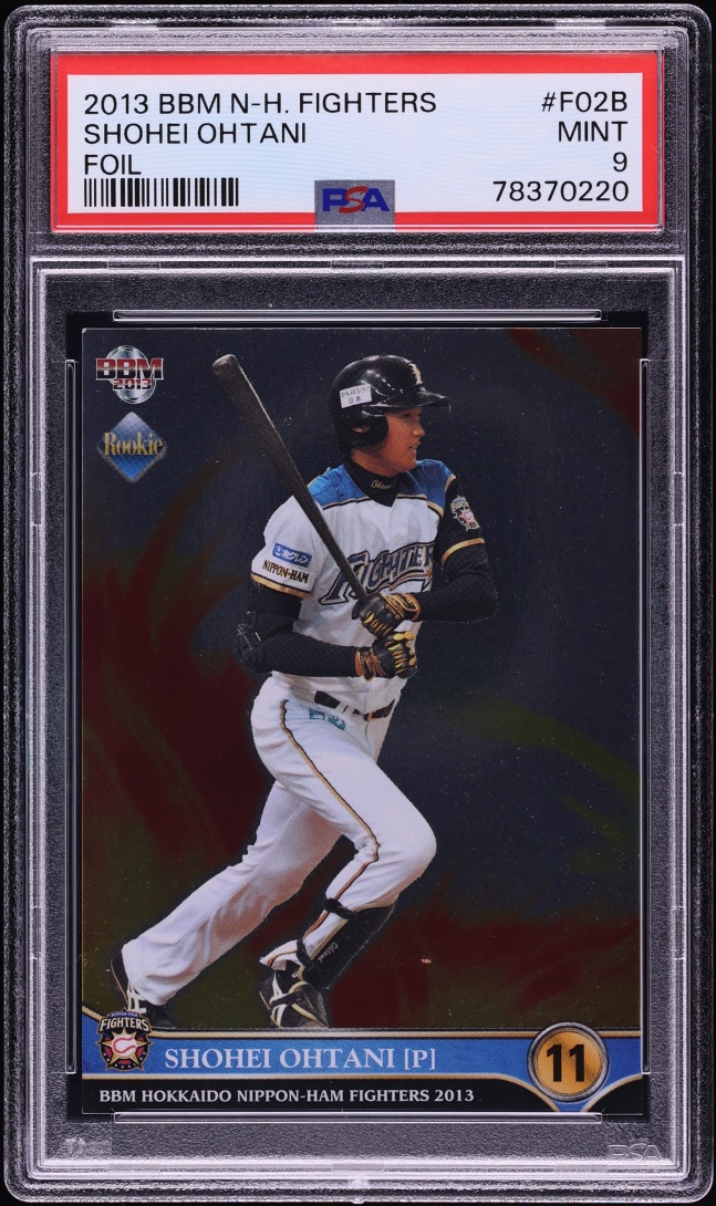 2013 BBM Hokkaido Nippon Ham Fighters Foil Shohei Ohtani ROOKIE #F02B PSA 9 MINT - Photo 1