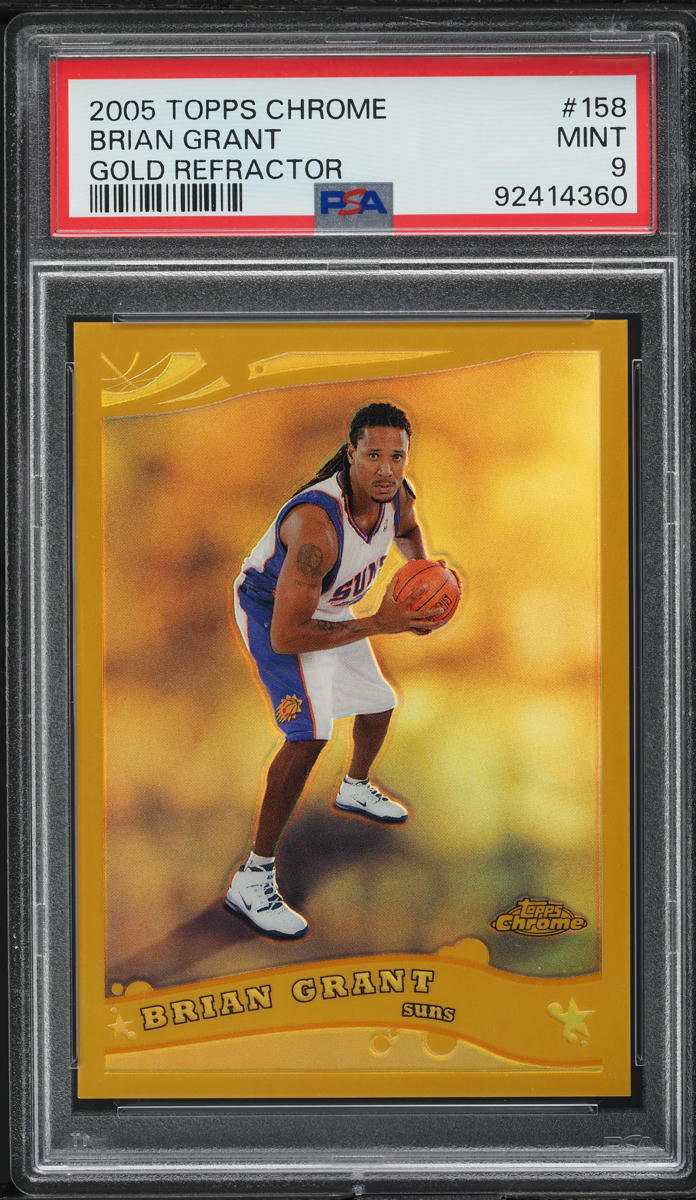 2005 Topps Chrome Gold Refractor Brian Grant /99 #158 PSA 9 MINT