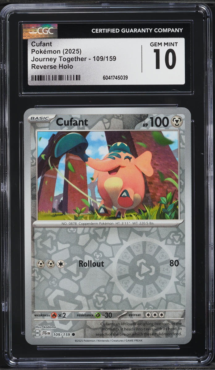 2025 Pokemon Scarlet & Violet Journey Together Reverse Holo Cufant #109 CGC 10 GEM MINT