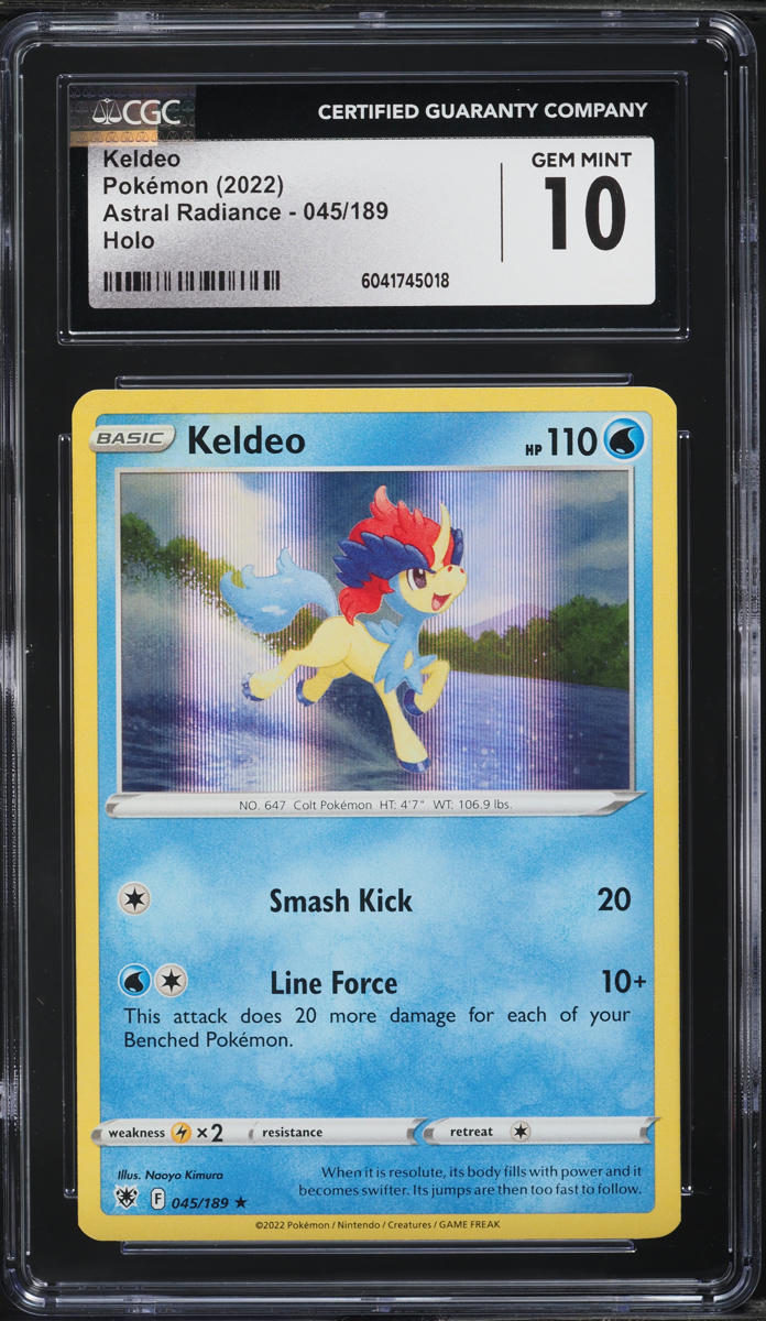 2022 Pokemon Sword & Shield Astral Radiance Holo Keldeo #045 CGC 10 GEM MINT