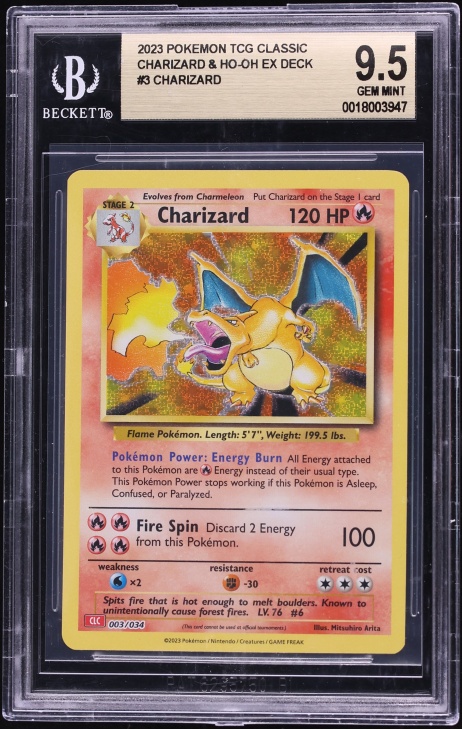 2023 Pokemon TCG Classic Collection Holo Charizard #3 BGS 9.5 GEM MINT