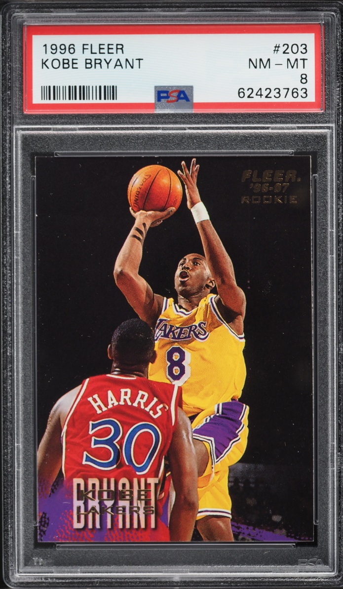 1996 Fleer Basketball Kobe Bryant ROOKIE #203 PSA 8 NM-MT