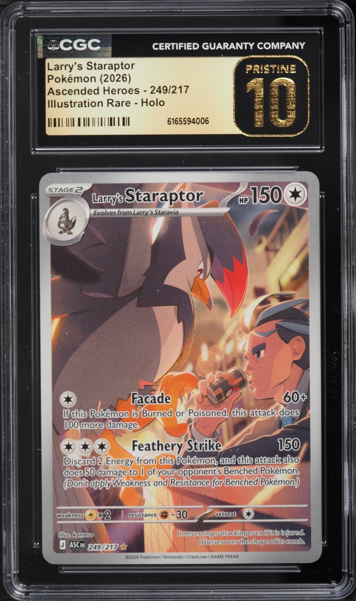2026 Pokemon Mega Evolution Ascended Heroes IR Larry's Staraptor #249 CGC 10 PRISTINE