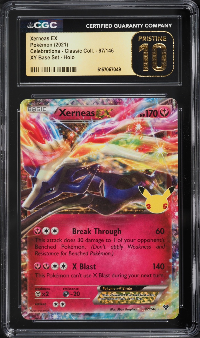 2021 Pokemon Sword & Shield Celebrations Classic Collection Holo Xerneas EX #97 CGC 10 PRISTINE
