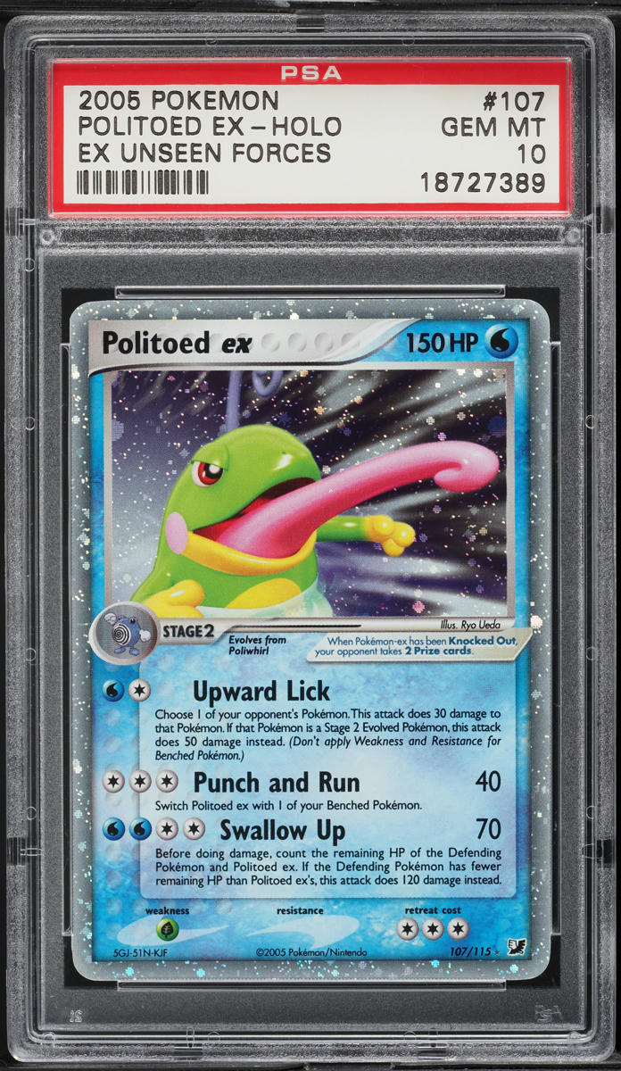 2005 Pokemon EX Unseen Forces Holo Politoed ex #107 PSA 10 GEM MINT