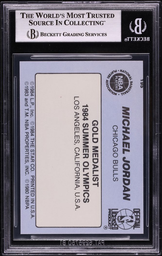 1984-85 Star Basketball Michael Jordan ROOKIE #195 BGS 9 MINT