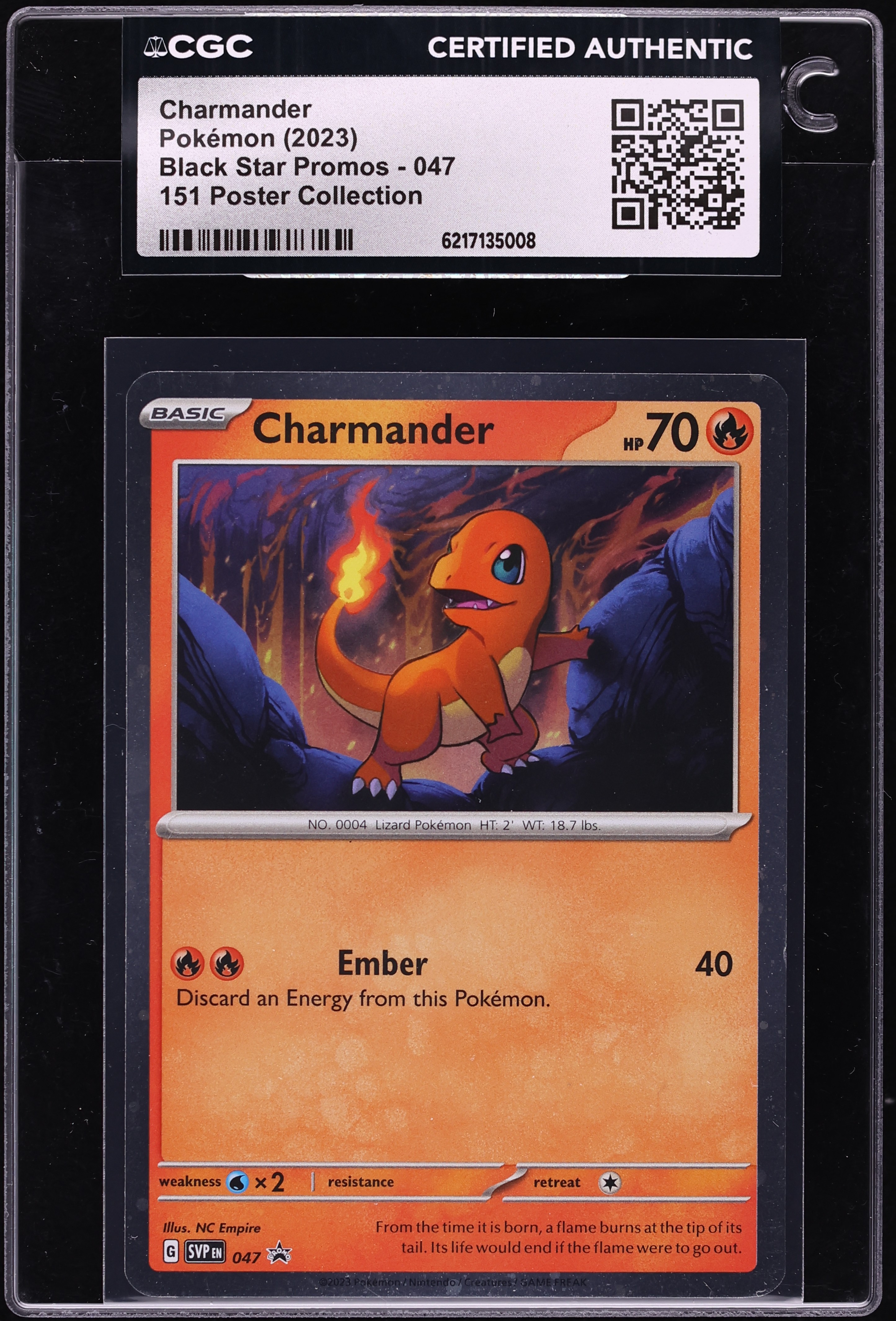 2023 Pokemon Scarlet & Violet Promo 151 Poster Collection Charmander #47 CGC AUTH
