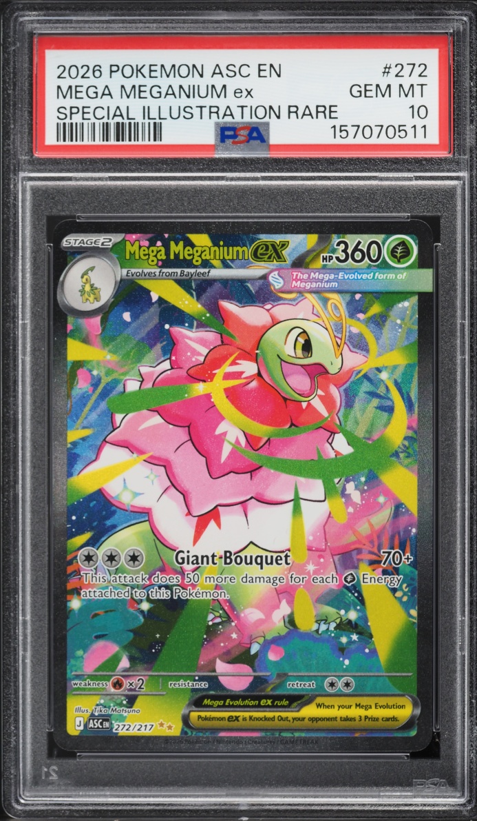 2026 Pokemon Mega Evolution Ascended Heroes SIR Mega Meganium ex #272 PSA 10 GEM MINT