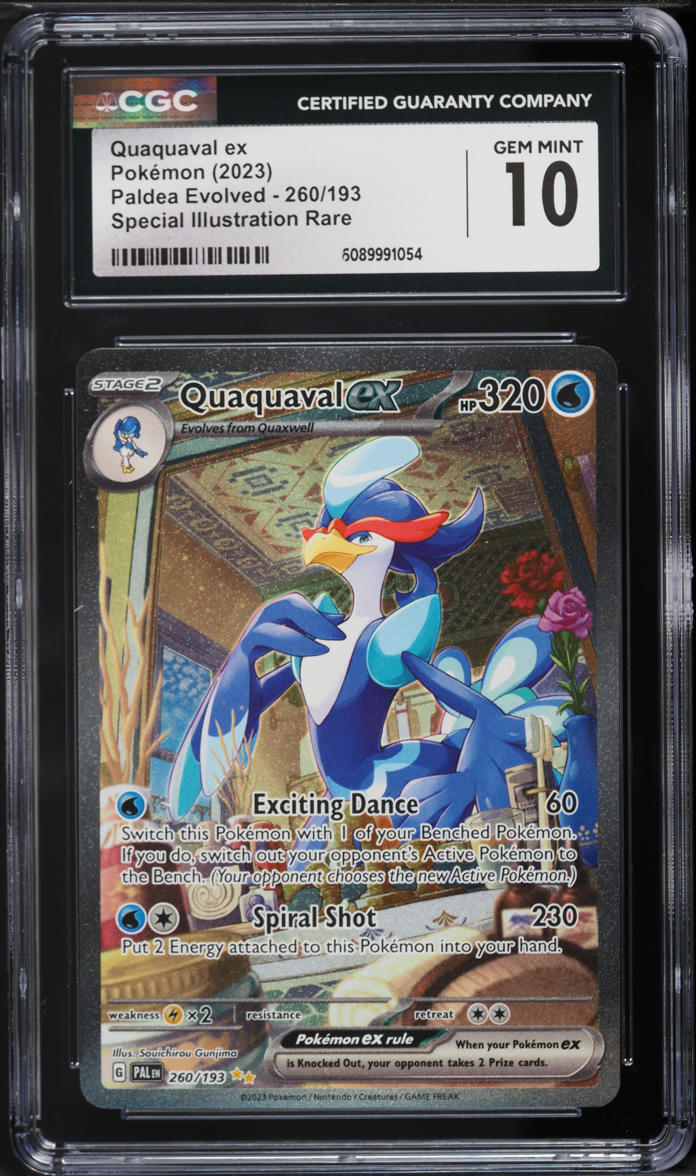 2023 Pokemon Scarlet & Violet Paldea Evolved SIR Quaquaval ex #260 CGC 10 GEM MINT