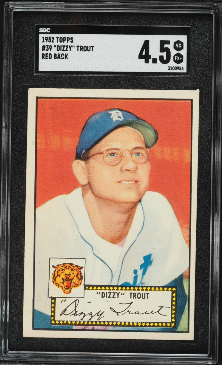 1952 Topps Dizzy Trout #39 SGC 4.5 VGEX+